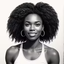 a smiling black girl with a pair of hoop earrings