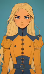 the image of a girl wearing yellow clothes