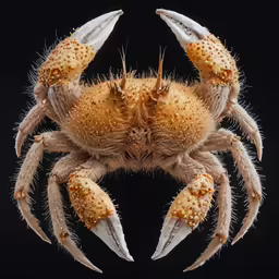 a big spider with two long legs and spikes