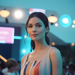 a model at the catwalk in an event