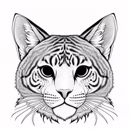 a tiger head with big eyes and large black stripes,a tiger head is shown in this black and white photo,a tiger