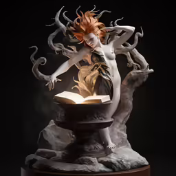 a statue that is sitting in the dirt