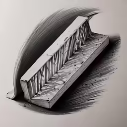 pencil drawing of an ornate bench that is partially drawn