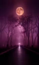a long road with trees on either side