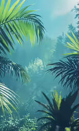 some plants on a sunny day in the woods