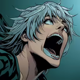 anime character with a surprised face is depicted