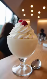 dessert on the counter in a restaurant