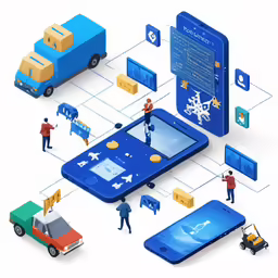 the image shows various devices connected to each other
