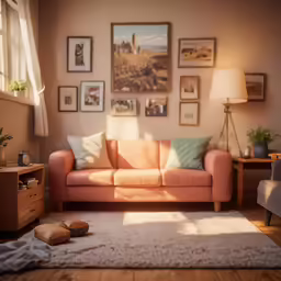 the living room is clean and ready for guests to use