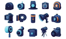 a variety of cameras and accessories