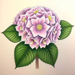 this is an image of a painting of a large pink flower,a watercolor drawing of a pink flower on a piece of paper