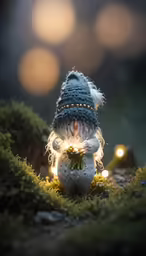 an illuminated snow man ornament is shown in the dark