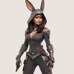 an image of a woman dressed in a bunny costume