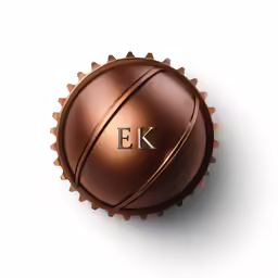 a close up of a bottle cap with a k on it