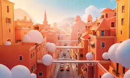 3d animated image of the view from inside an air balloon