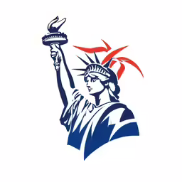 the statue of liberty holding a star