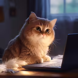 there is a cat that is sitting on the computer