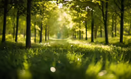 grass and trees on a bright sunny day