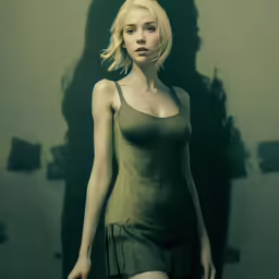 a woman standing against a wall, wearing a bathing suit