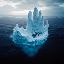 an image of iceberg floating in the ocean