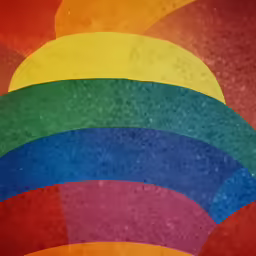 an abstract background with different colored circles