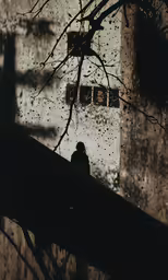 a man that is sitting down on some steps