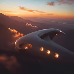 a jet flying through a cloudy sky above a mountain range