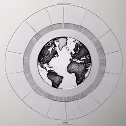a circular diagram shows the area where the earth is