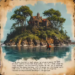 a book cover features an image of a house on a mountain