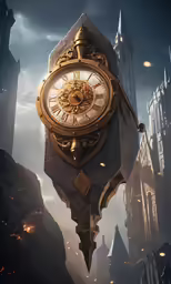an animated photo shows a huge clock atop a tower