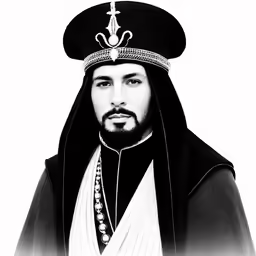 an older man wearing a hat and gown