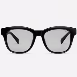 a pair of glasses that are black and clear