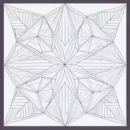 a drawing of a star made with black and white lines,an abstract black and white drawing of a cat