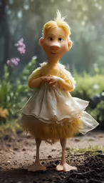 there is an image of a cartoon girl dressed in a dress