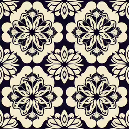 an ornately decorated, black and white tile,the abstract pattern is used in creating this wallpaper,the image is designed in blue and white,a floral design with an allover flower design,the black and white pattern has been made with flowers