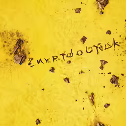 a written in writing on the side of the road