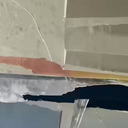 abstract painting with stripes on a piece of paper