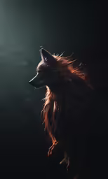 a large animal that is standing in the dark