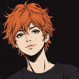 an image of a very cute redhead guy with an intense look