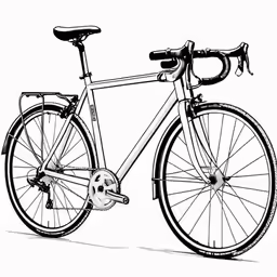 an old style bicycle on a white background