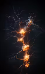 a photograph of a tree branches and some light