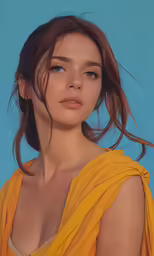 an image of a woman with very short hair