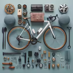 various kinds of items on display arranged in an arrangement