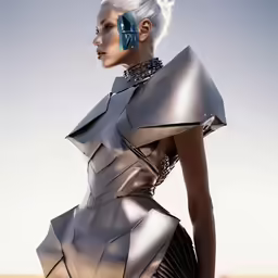 there is an artist posing in this image