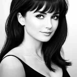 a young lady has a black choker and bangs on her head