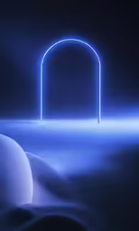 an abstract background with blue lights and shapes