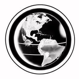 a drawing of the earth in a circle