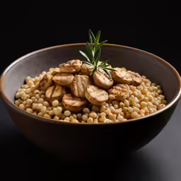 a bowl filled with corn and some vegetables