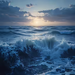 a body of water with some very small waves