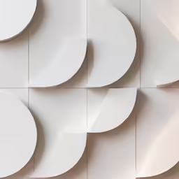 some white circles on the side of a wall
